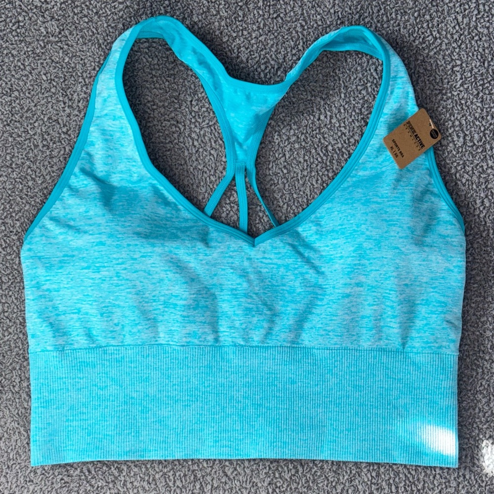 PINK Victoria's Secret Blue Sports Bra